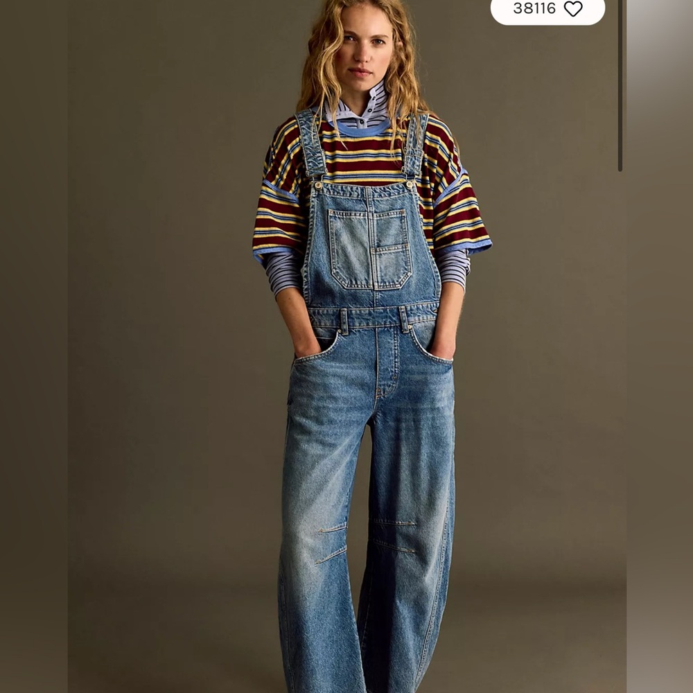 We The Free Good Luck Barrel Overalls